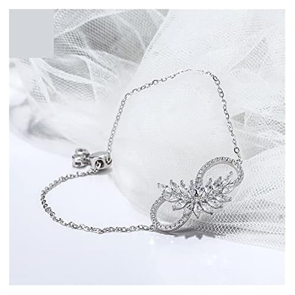 armband JUWELEN 925 Sterling Zilveren Ketting Armbanden Eternity Charm Armbanden for Vrouwen AAAA CZ Valentijnsdag Gift Fijne Sieraden SB96 juwelen