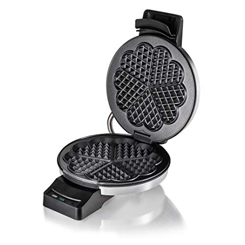 Foto von Cloer 1898 Waffeleisen Professional, zuckerresistente Doppelbeschichtung, für gewerblichen Betrieb geeignet, große Herzwaffel 16,5 cm Ø, 950 W