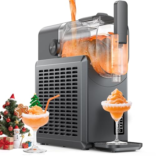 Slushie Machine No Ice Needed 88oz, Slushy Machine for Home with LED Display and 5 Preset Modes, Auto-Clean, Frozen Drink Maker Perfect for Margarita,Frappés, Cocktail Smoothie, Milkshake and More