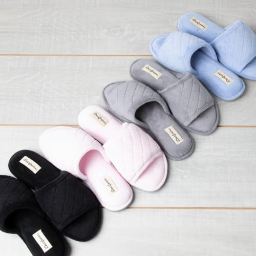 Image of Dearfoams womens Slipper Memory Foam Summer House Shoe Beatrice Terry Slide