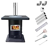 poele bois fonte double combustion Poêle à Bois à Combustion Secondaire pour un Chauffage Efficace : Découvrez l'expérience de chauffage révolutionnaire de notre poêle à bois à combustion secondaire. Ce poêle est doté d'un intérieur en fonte robuste de 0,6 cm d'épaisseur pour une diffusion rapide de la chaleur à 360°, offrant un excellent chauffage dans toute la maison. Sa flamme puissante et sans fumée assure une combustion complète et durable, ce qui en fait un poêle à bois efficace pour le chauffage domestique.