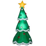 Gemmy 7' Airblown Mixed Media Metallic Christmas Tree Inflatable
