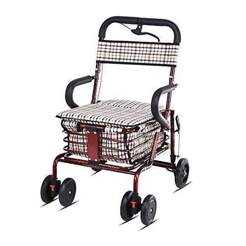 Andador Para Personas Mayores Rollator Andador Plegable De 4 Ruedas - Andador Para Personas Mayores - Carrito De Compras Plegable - Para Adultos, Personas Mayores, Personas Mayores Todo Está Bien Cóm
