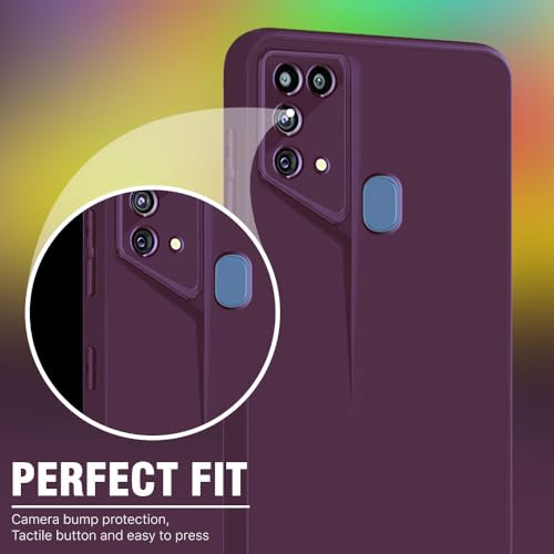 Image of WOW IMAGINE Back Cover for Samsung Galaxy M31 Prime | M31 | F41 | Blade Series Ultra Thin Case with Lightweight Design | Camera Protection | Soft Matte Silicone Flexible Mobile Case - Purple