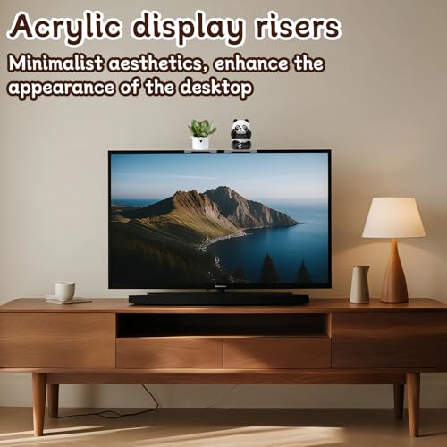 TBWHL 4pcs Acrylic Display Shelf, Computer Screen Display Stand for Anime Figure, Shelf Risers for Figures, Riser Stand for Decoration and Organizer for Desk, Office or Room - Pop Art Style