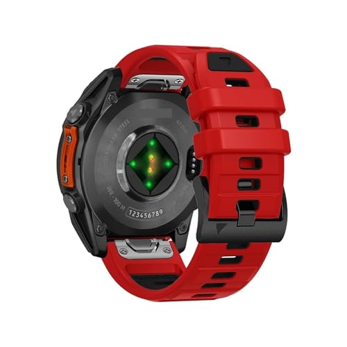 22mm 26mm QuickFit 2FVJQxgɓKGarmin Fenix E8 47mm 51mm 7X 6X/Epix Pro/Enduro 3(Red Black,QuickFit 22mm)