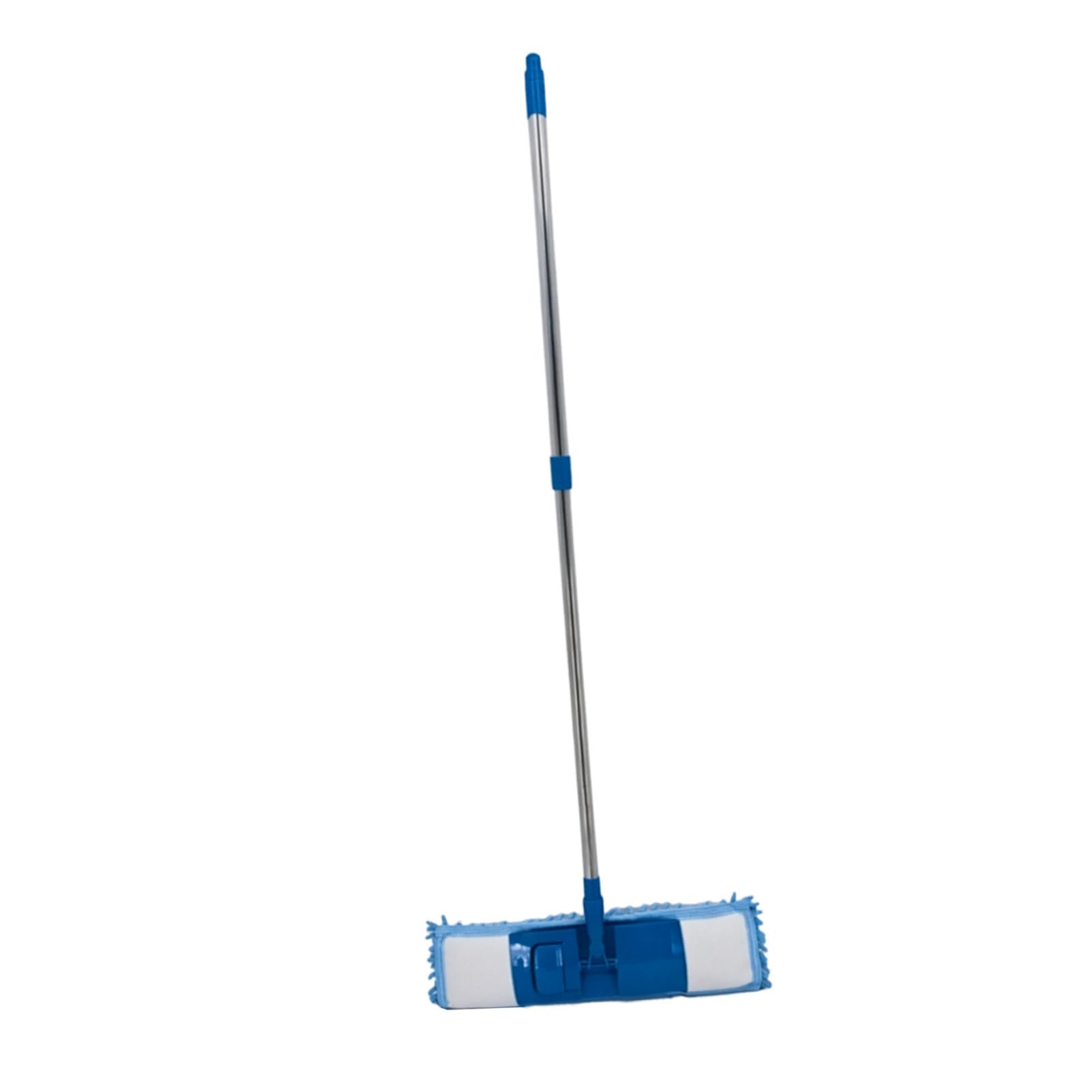 Zunate Trapeador Plano Seco y Húmedo con Almohadillas de Chenilla, Trapeador de Limpieza de Pisos Domésticos Desmontable para Uso Doméstico - Lavado Reutilizable, de Secado Rápido, Limpiador (Blue)
