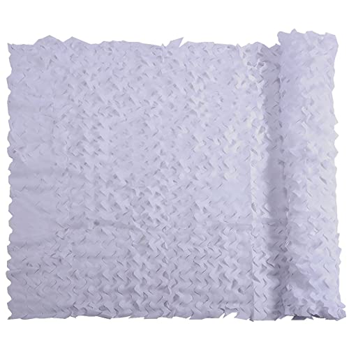 Tarnnetz, Sonnentarnnetz, Camouflage Netz, Tarnnetz Sonnenschutz, Perfekt FüR Den AußEnbereich, Partydekoration, Haus, Schneetarnung, Viele GrößEn, Weiß(Size:3X5M/9.8X16.4FT)