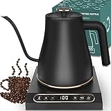 Gooseneck Electric Pour Over Kettle, 0.8L Stainless Steel Kettle, Coffee Servers, Temperature...
