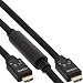 Produktbild InLine 17520A HDMI Aktiv-Kabel, HDMI-High Speed mit Ethernet, 4K2K, Stecker/Stecker, schwarz/gold, Nylon Geflecht Mantel 20m
