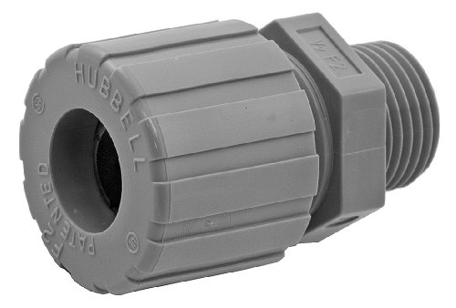 Hubbell SHC1024CR Kellems Wire Management Cord Connectors, Straight Male, Nylon, 1/2