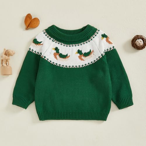 Baby Boy Girl Knit Sweater Animal Embroidered Crewneck Long Sleeve Pullover Fall Winter Clothes2