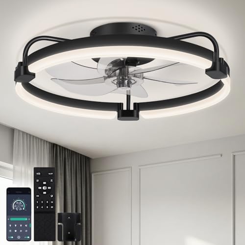OUTON 50cm Ventilatore da Soffitto con Luce e Telecomando,...