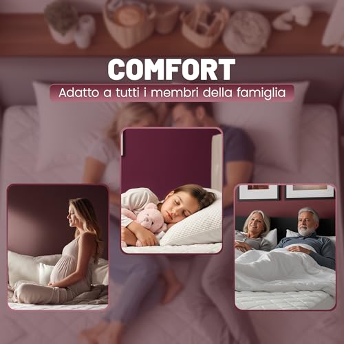 Utopia Bedding Protezione Per Materasso Trapuntata Con Cinghia Elastica 180X200 Cm, Coprimaterasso Fino A 38 Cm Di Profondità, Topper Per Letto (Bianco) - 5