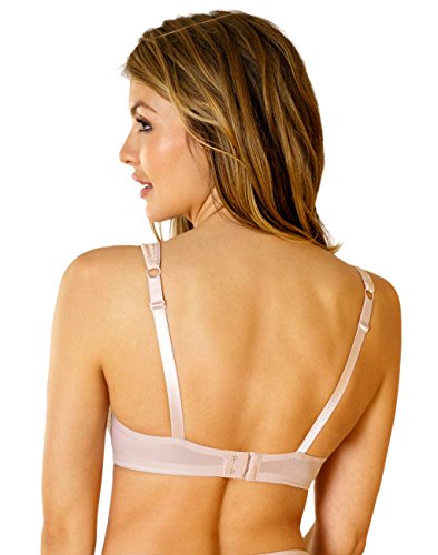 Rosme Women's Balconette Bra with Push Up Effect Plus Size Sexy Lace Demi Half Cup Bra Underwired Low Cut Mesh Bras Kamila2