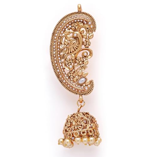Image of Shining Diva Fashion Stylish Traditional Fancy Pearl Gold Plated Jhumki Earrings For Women and Girls (16949er)