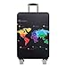 Produktbild E EBETA Elastisch Kofferhülle Reise Kofferschutzhülle Gepäck Cover Reisekoffer Hülle Schutz Bezug Luggage Cover mit Reißverschluss und Band (Map, L)