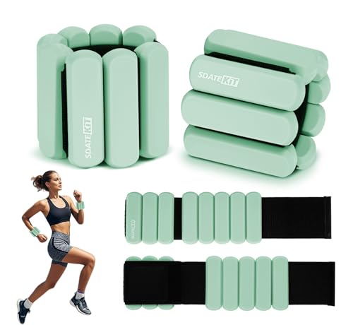 Image of Wrist Ankle Weights for Women 2 Pack(1lb Each), Ideal for Strength Training | Adjustable Silicone Wearable Arm and Leg Weights for Pilates, Gym, Yoga, Cardio. Waterproof, Anti slip, Sweat Proof