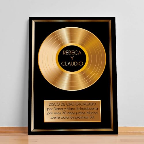 Miniatura 3 de Calle Del Regalo Productos Decorativos Disco En Pvc Placa Para Hombres Y Mujeres Personalizado Con Nombre Y Dedicatoria