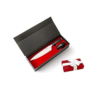 BRIGADA Germany koksmes keukenmes universeel mes van hoogwaardig roestvrij staal 20 cm incl. elegante messenslijper…