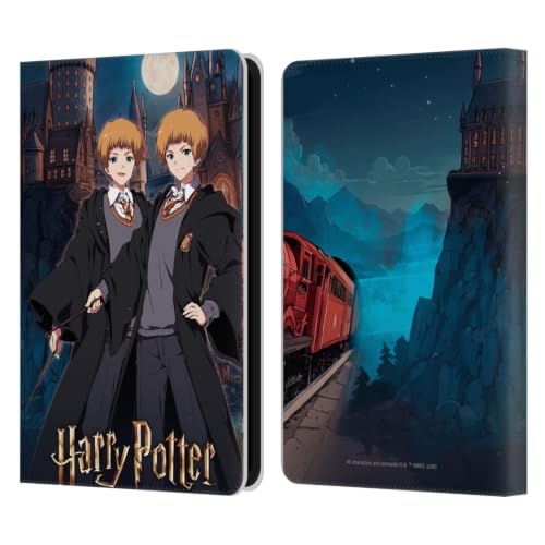 Étui portefeuille Kindle 2024 Harry Potter Fred et George Weasley en cuir par Head Case Designs