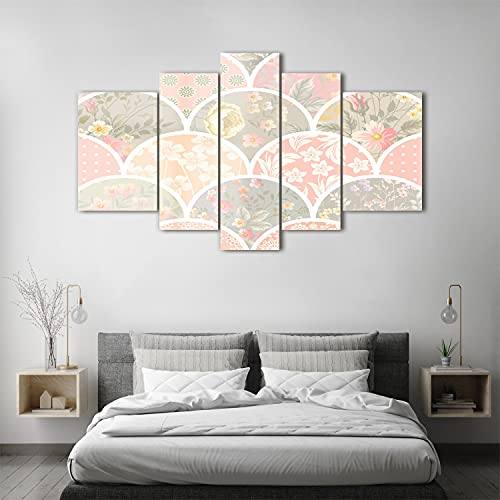 Décoration murale tableau sur verre acrylique grand format 5 pièces triptyque - 4