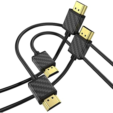 SOEYBAE 4K HDMI Cable 1M (2 Pack), HDMI 2.0 Cable Supports 4K@60Hz, 3D, 2160P, 1080P, Ethernet, HDCP 2.2, ARC, Compatible for PS5/PS4, Xbox One, HDTV Cover