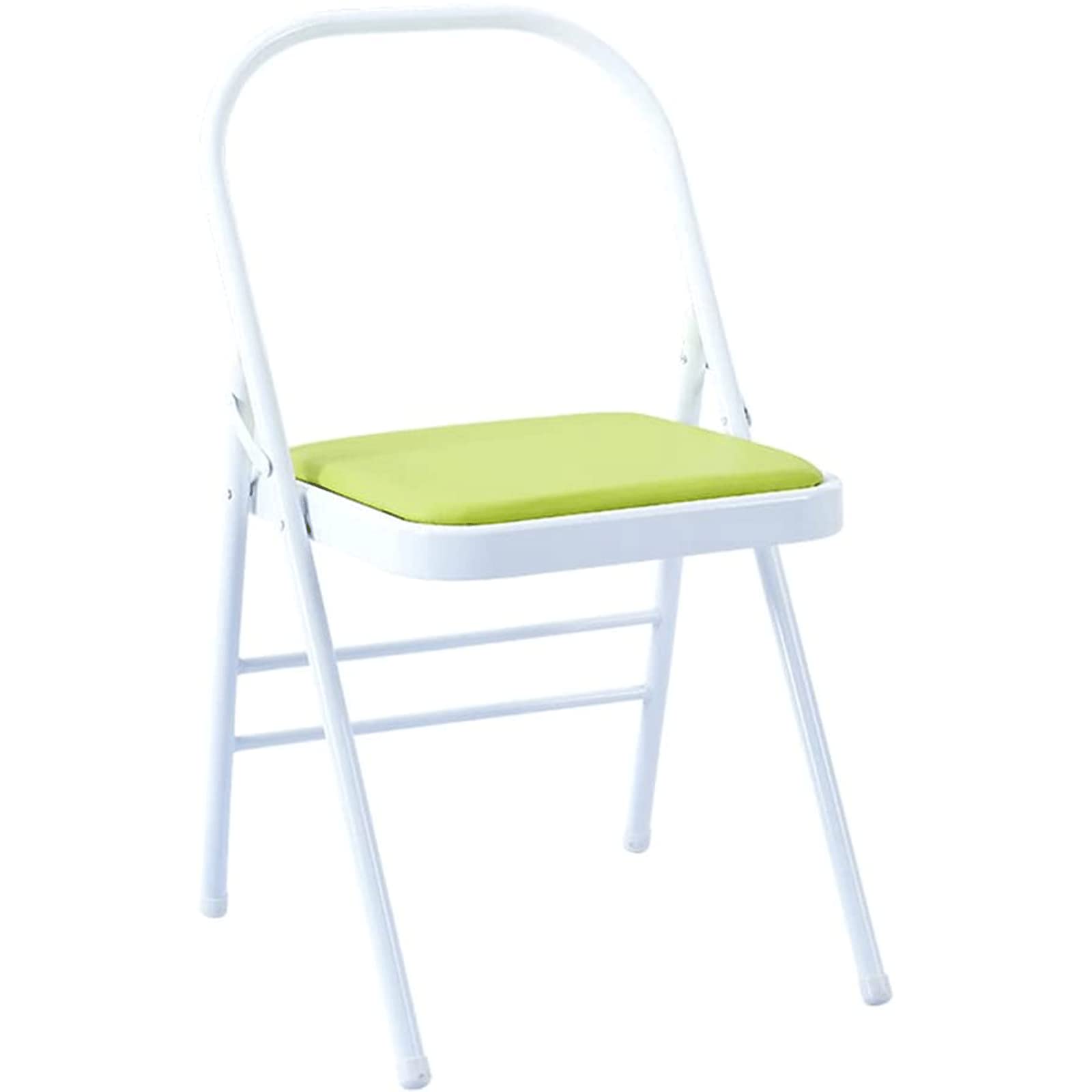 Silla de yoga plegable de piel sintética impermeable de 15.7 pulgadas, soporte de columna vertebral con mecanismo triangular de acero al carbono, ideal para el gimnasio en casa, meditación y