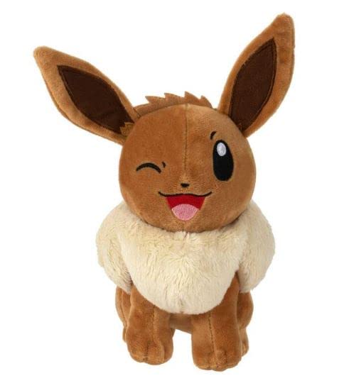 Pokemon Peluche de 8 pulgadas con licencia oficial de peluche súper suave para niños (Eevee (guiño))