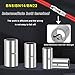smseace 80pcs 4/6/8AWG Non Insulated Butt Connectors Kit with Heat shrinkable Tube for Wiring AWG4/6/8 Pure Copper Butt Splice Connectors for Automotive, Marine and Industrial Applications