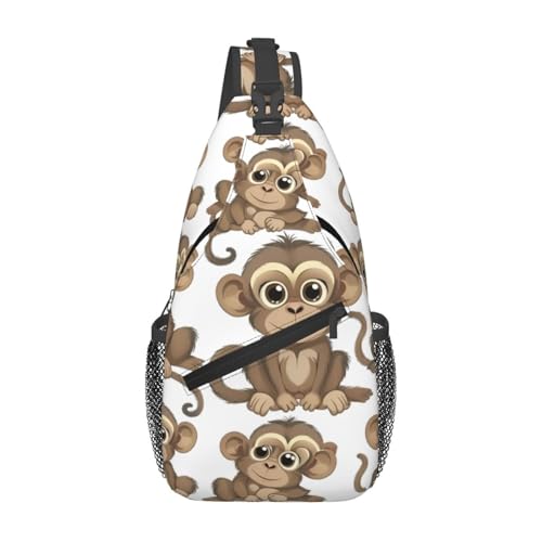 Bolso cruzado para senderismo y viaje Sloth negro miniatura 1