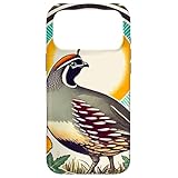 カリフォルニア ウズラとポピー イラスト カリウズラ スマホケース iPhone 17 Pro Max 用