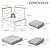 Pellebant 8 Pieces Aluminum Patio Furniture Set with Cushions, Patio Conversation Set with Ottomans, Patio Sectional Furniture Set, Patio Sofa and Outdoor Sofa for Garden, Lawns, Porches, Light Gray