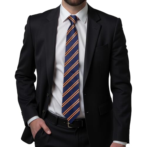 Image of Hi-Tie Mens 70inches Tie Set Extra Long Necktie for Men Cufflinks Handkerchief Big Tall Men Business Wedding