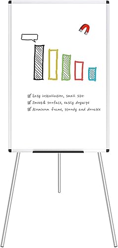 Miniatura 2 de VIZ-PRO Caballete magnético para pizarra blanca/pizarra portátil de borrado en seco, 36 x 24 pulgadas, con 12 marcadores