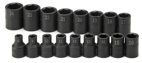 PROFESSIONAL TOOLS 4036 Impact Socket Set,1/2