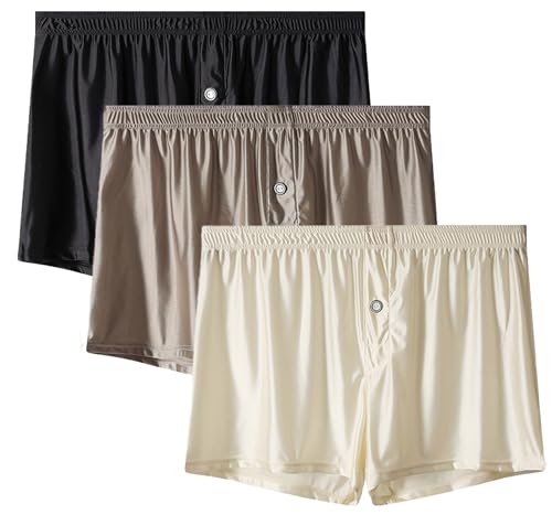 AIEOE Herren Sexy Underwear Mehrpackung Eisseide Brief Locker Stretch Boxershorts Unterhose EU XL