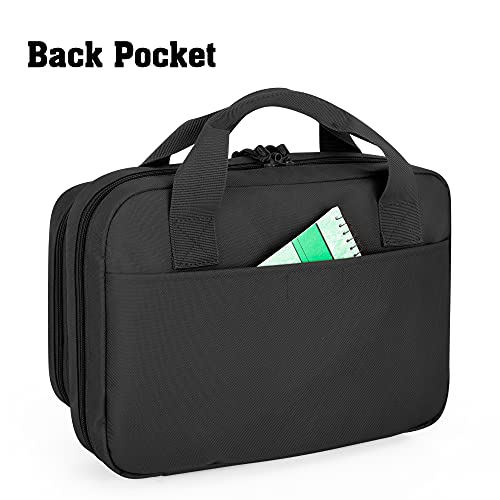 Dsleaf Tactical Gun Range Bag With 2 Handguns Capacity, Soft Pistol Case With 8X Magazine Slots, Lockable Zipper And Extra Pockets, Black #TOP4