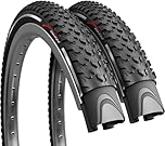 Fincci Pair Reflective Tyres 27.5 x 2.10 Inch 54-584 Foldable Cycle Tyre for Road Mountain MTB Mud Dirt Offroad Bike Bicycle Tyre 27.5x2.1 (Pack of 2)