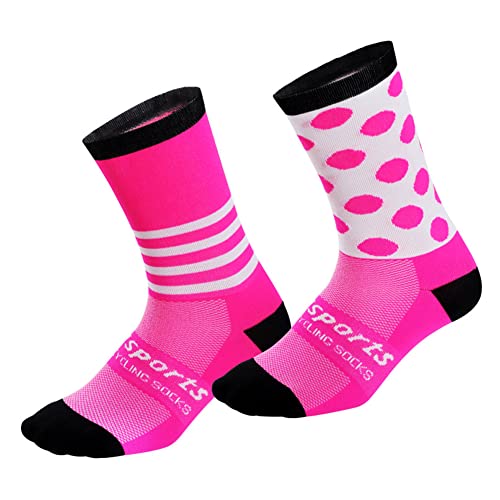 Cycling Socks Pro Mens Womens Riding Socks Bicycle Bike Sport Ankle Athletic Socks XC MTB BMX Black Pink Blue Green Orange