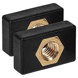 BIUDECO Tuerca para Riel Deslizante de Cobre para Kayak y Canoa, Soporte Base para Caña de Pescar, Juego de 2 Unidades, Accesorios para Pesca y Navegación en Deportes Acuáticos