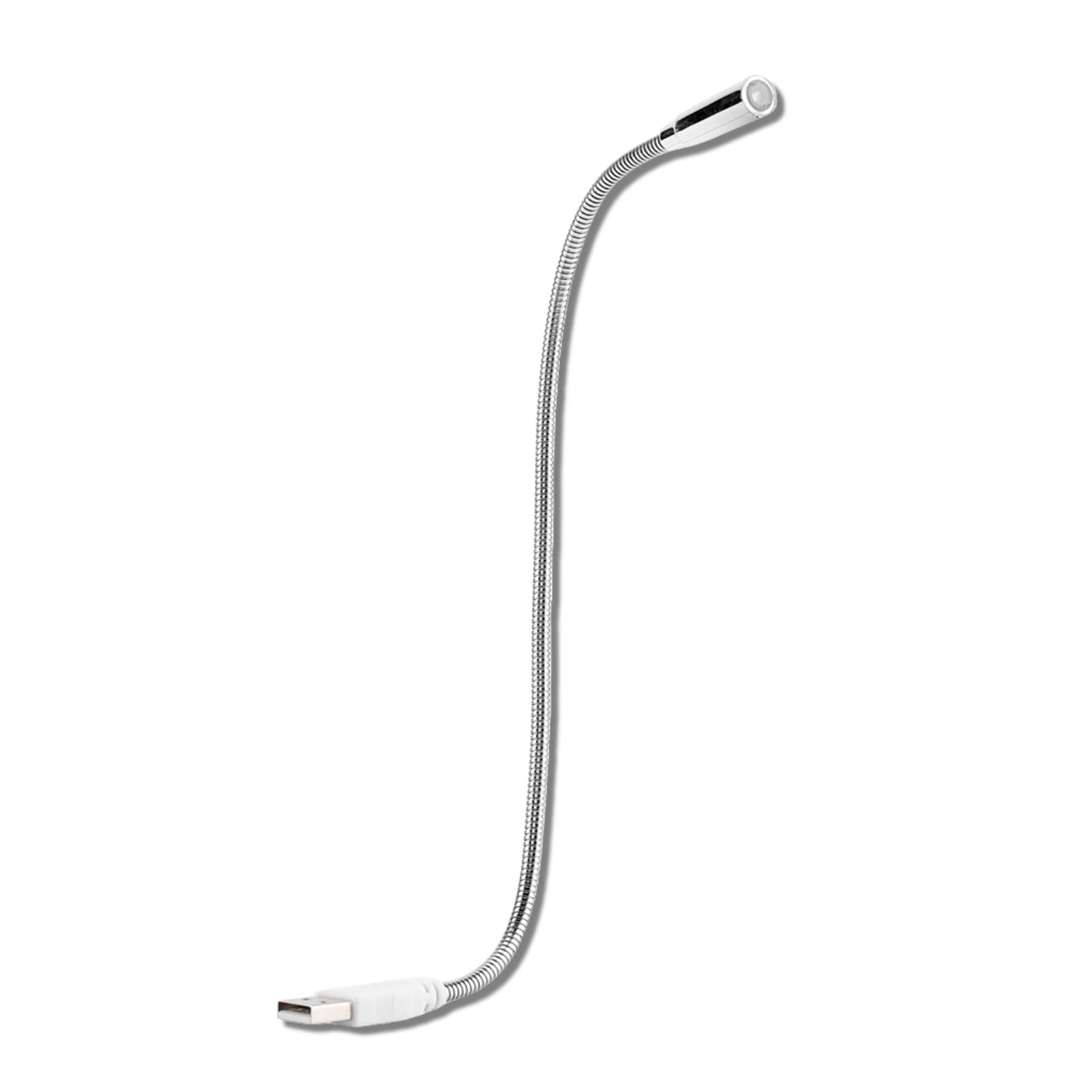 Semme Lampada da lettura USB,Mini Flessibile Lampada Da Notte USB a LED per PC Powerbank,Lampada a Collo di Cigno USB Portatile,Lampade Da Lavoro,Luce Notturna A LED A Luce Singola,Argento