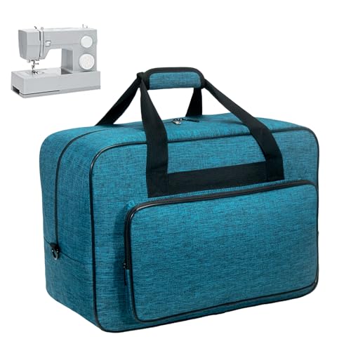 Haroranax Sewing Machine Carrying Case with Padded Handles Suitable for Most Standard Household Sewing Machines Compatible with Singer Brother Janome - Peacock blue