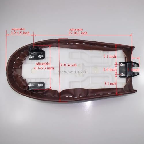 Sillín café racer con joroba impermeable y antideslizante para motos clásicas SR400 XS 4