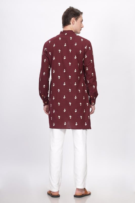 Image of BE ACTIVE Men's Traditional Embroidered Full Sleeves Kurta || Cotton Kurta for Men || Men Kurta for Wedding || Kurta for Men (A-SK1021 Parent)