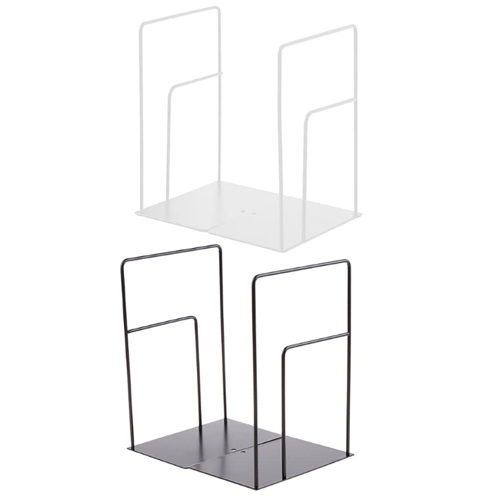 Buchstützen Strapazierfähige schwarze dekorative Buchstützen aus Metall, Metall-Buchstützen for Regalteiler, rutschfester Bücherregalhalter, Buchstütze, unterstützt Buchstopper for Bücherwürmer ( Colo