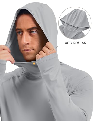 TACVASEN Men's Rash Guard Sun Hoodie Long Sleeve UPF 50+ Sun Protection SPF Quick Dry Hiking Swim Fishing Shirt2