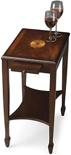 Traditional Wood Side Table in Plantation Cherry