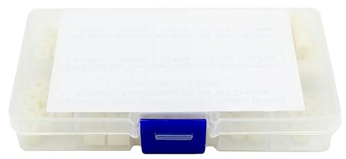 Miniatura 6 de Juego de 100 espaciadores redondos de plástico ABS de 10 tamaños para tornillos M3, OD 0.276in, ID 0.126in, longitud 0.079in, 0.157in, 0.236in,
