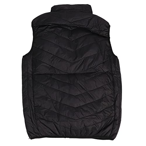 Haofy Chaleco Calefactable para Hombres Chaleco Eléctrico USB Inteligente Eficiente para Calefacción Térmica de Invierno Actividades Al Aire Negro (L)